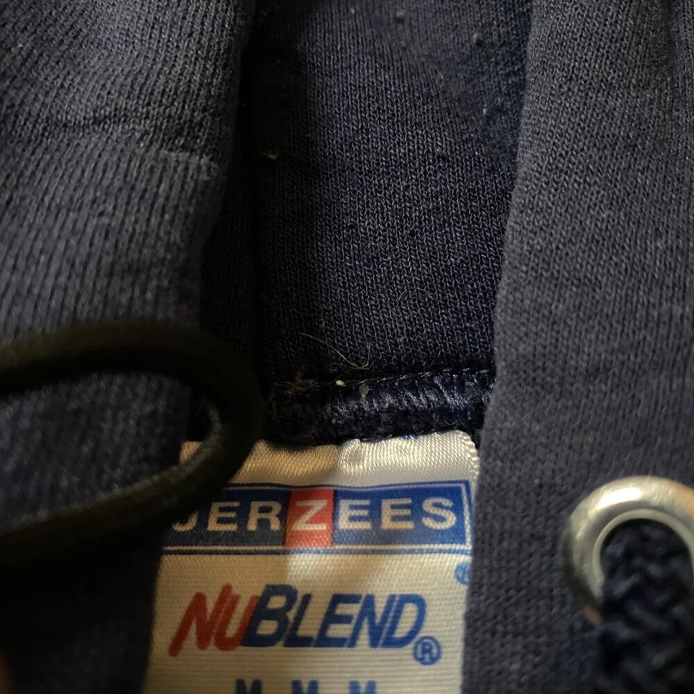Food City Employee Hooded Sweatshirt Size Med Navy Blue - Picture 2 of 3